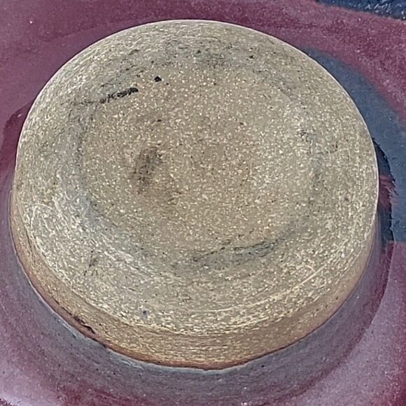 Hand Made Pottery Flower Frog Square 7" x 7" Brown w Spikes - Picture 8 of 12